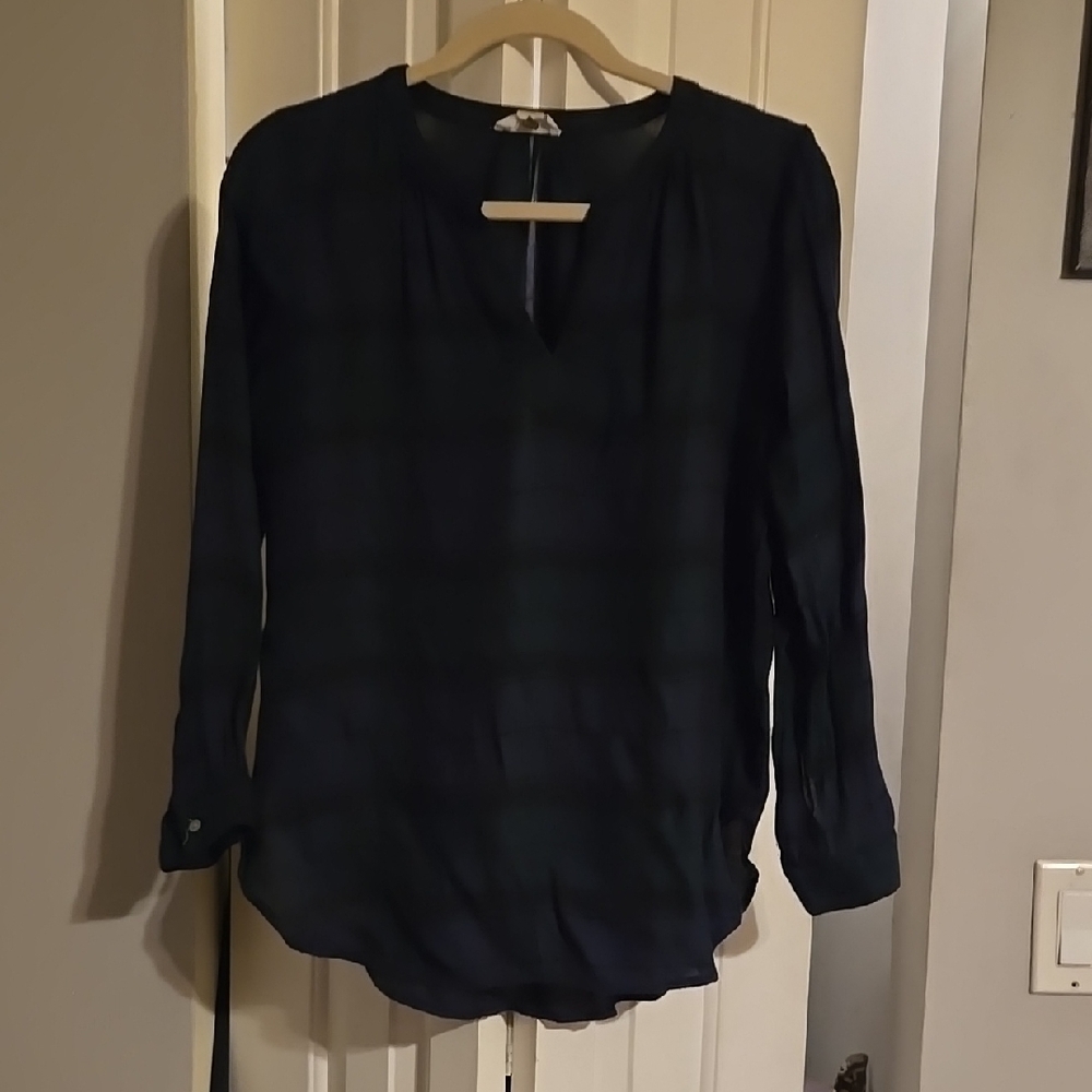 LOFT Plaid Blouse